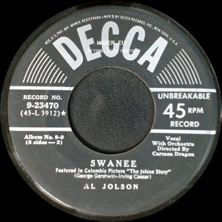Al Jolson - April Showers / Swanee side B