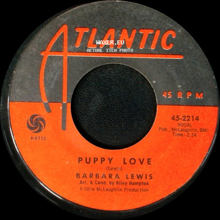 Barbara Lewis - Snap Your Fingers / Puppy Love side B