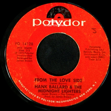 Hank Ballard & The Midnight Lighters - Finger Poppin' Time / From The Love Side side B
