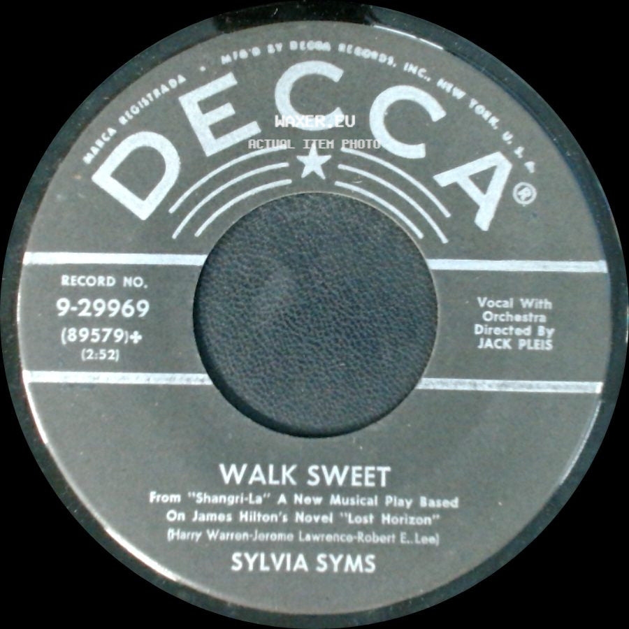 Sylvia Syms - English Muffins And Irish Stew / Walk Sweet side B