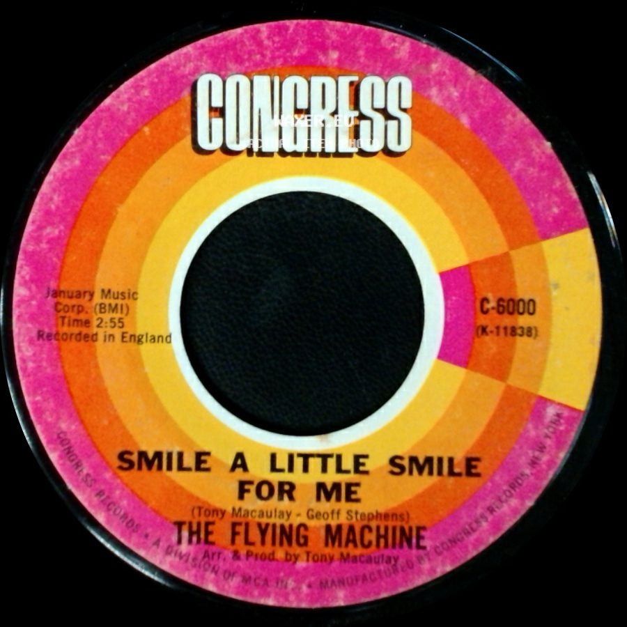 The Flying Machine - Maybe We've Been Loving Too Long / Smile A Little Smile For Me side B