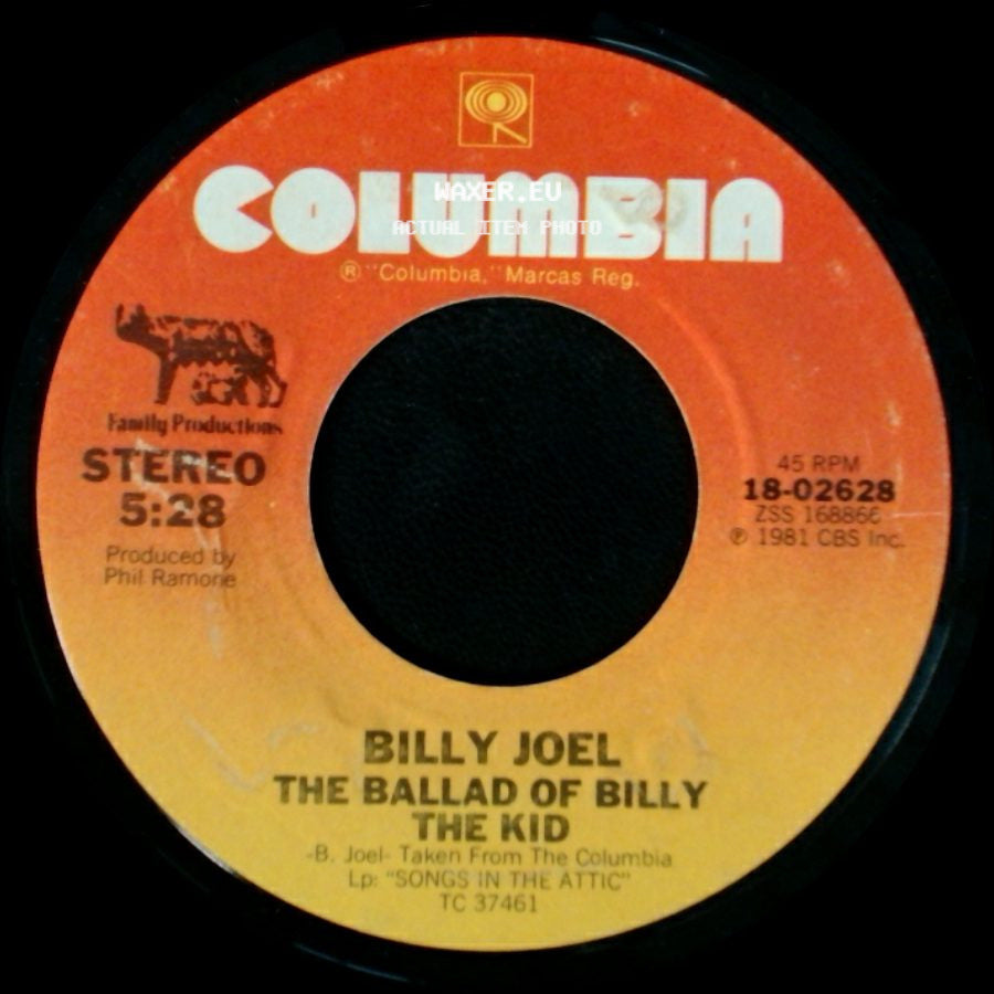 Billy Joel - The Ballad Of Billy The Kid / She's Got A Way side A
