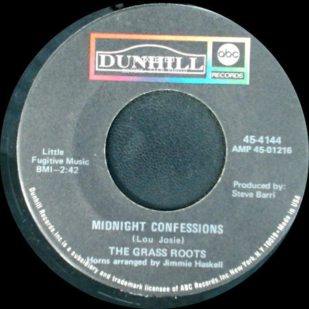 The Grass Roots - Midnight Confessions / Who Will You Be Tomorrow side A
