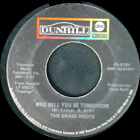 The Grass Roots - Midnight Confessions / Who Will You Be Tomorrow side B