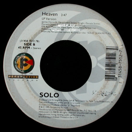 Solo - Where Do U Want Me To Put It / Heaven side B
