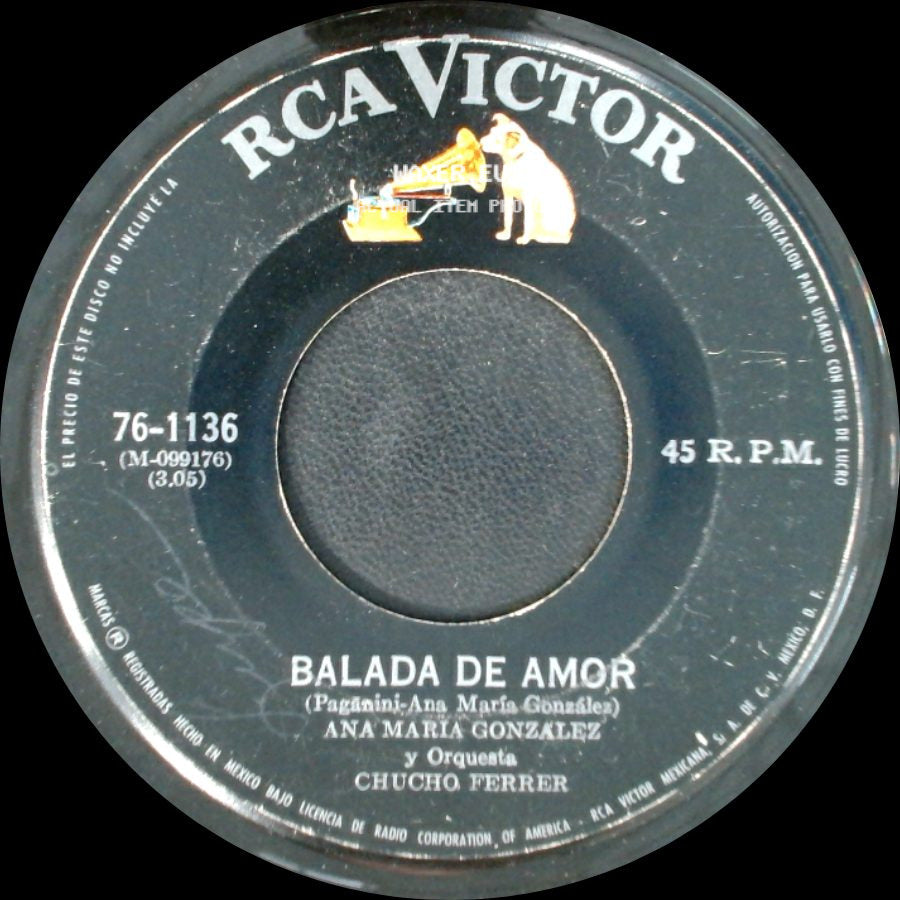 Ana Maria Gonzalez Y Orquesta Chucho Ferrer / Ana Maria Gonzalez - Fruta Verde / Balada De Amor side B