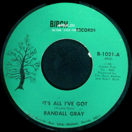 Randall Gray - It's All I've Got / Pick Yourself Up (And Let Me Brush You Off Again) side A