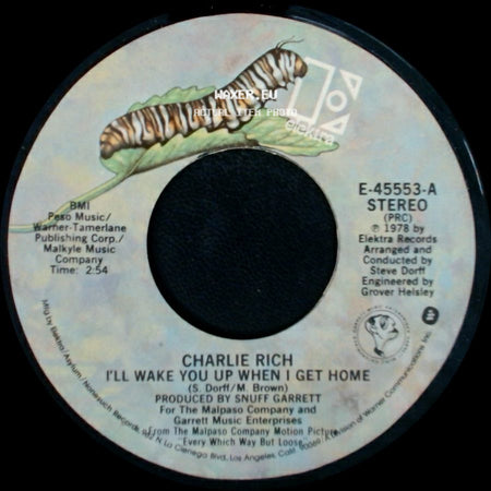 Charlie Rich - I'll Wake You Up When I Get Home / Instrumental Salty Dog Blues side A