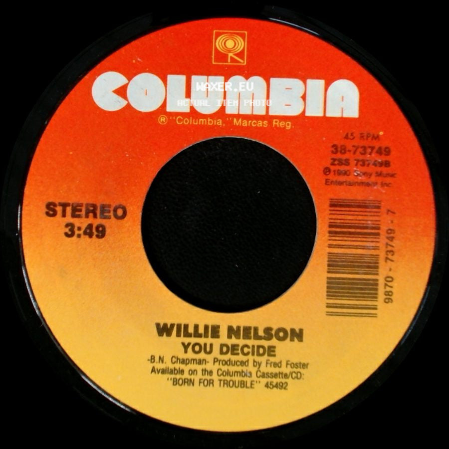 Willie Nelson - Ten With A Two / You Decide side B