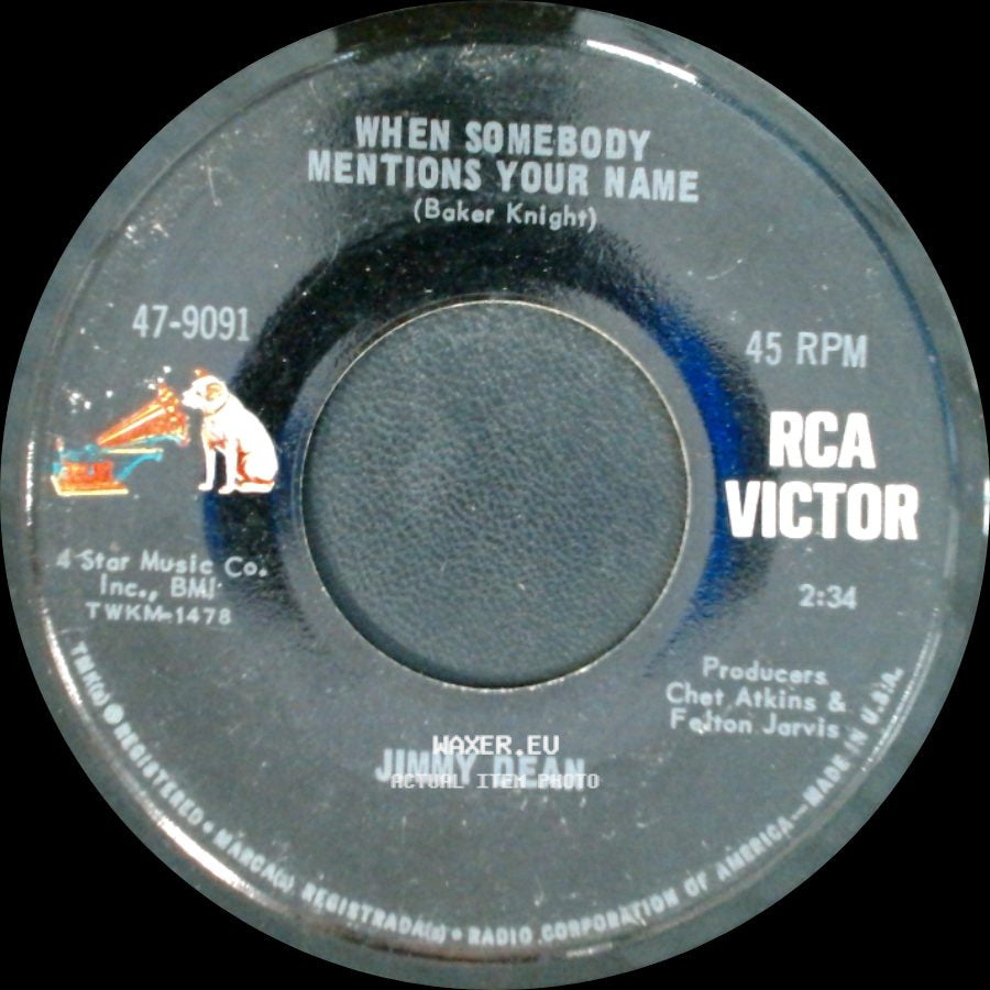 Jimmy Dean - When Somebody Mentions Your Name / Sweet Misery side A