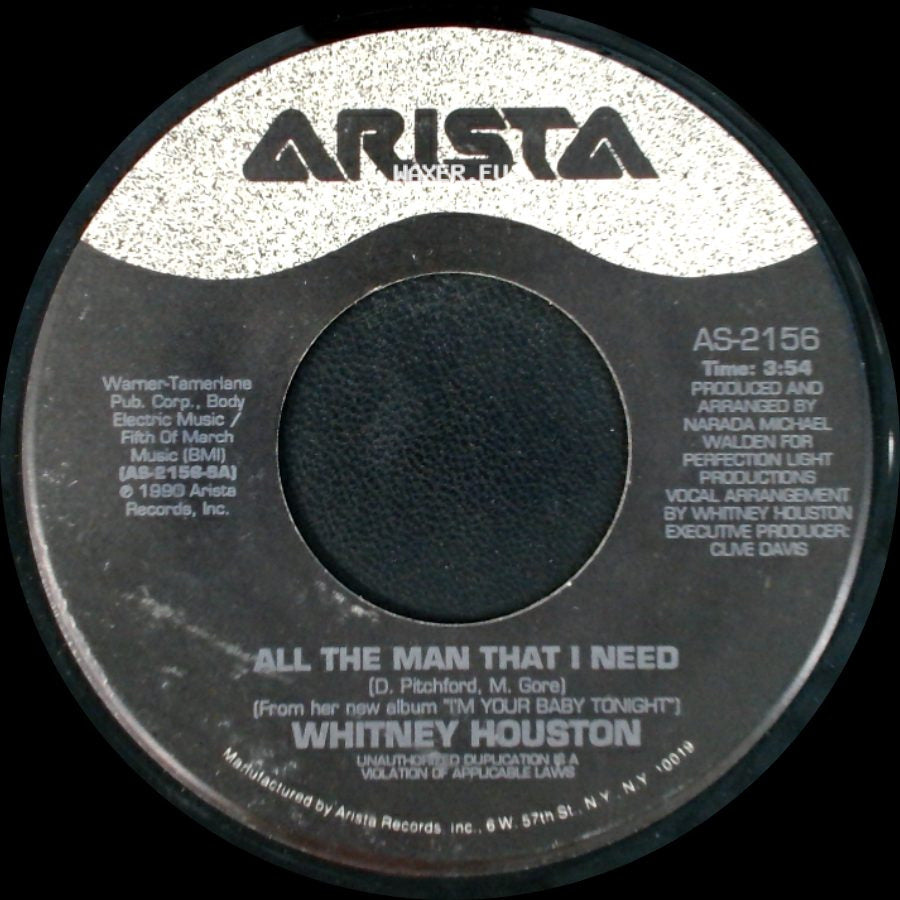 Whitney Houston - Dancin' On The Smooth Edge / All The Man That I Need side B