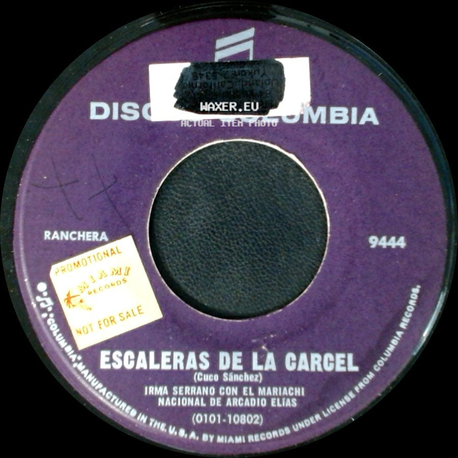 Irma Serrano Con El Mariachi Nacional De Arcadio Elias - Escaleras De La Carcel / Llamando Al Diablo side A
