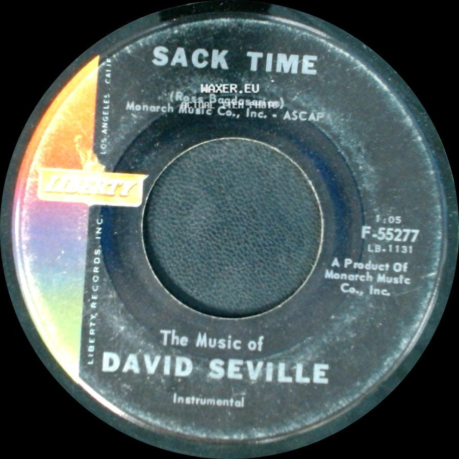 David Seville And The Chipmunks / David Seville - Alvin For President / Sack Time side B