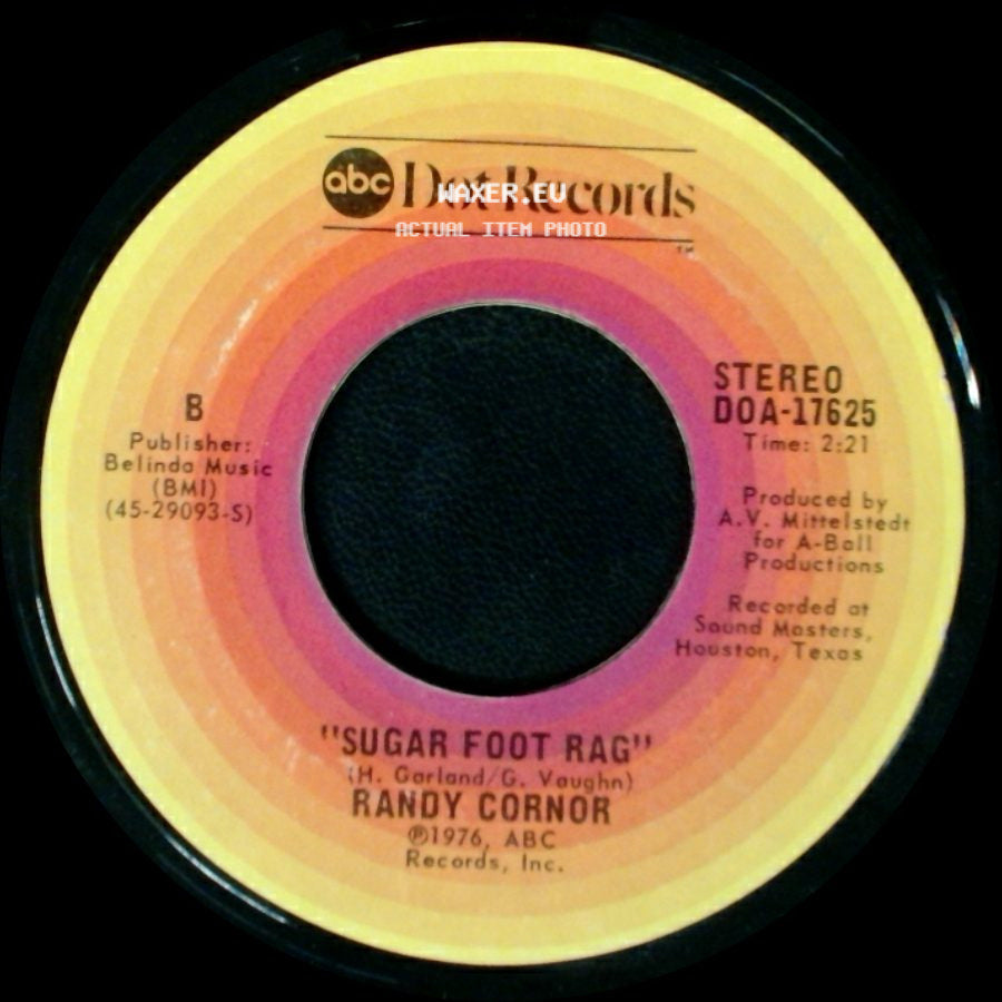 Randy Cornor - Sugar Foot Rag / Heart Don't Fail Me Now side A