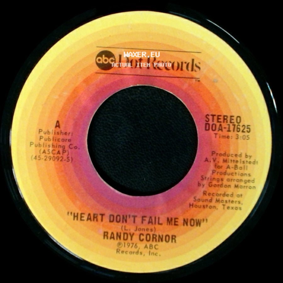 Randy Cornor - Sugar Foot Rag / Heart Don't Fail Me Now side B
