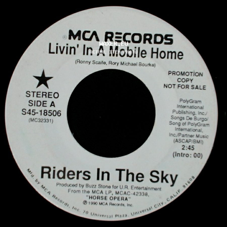 Riders In The Sky - Livin' In A Mobile Home / Livin' In A Mobile Home side A