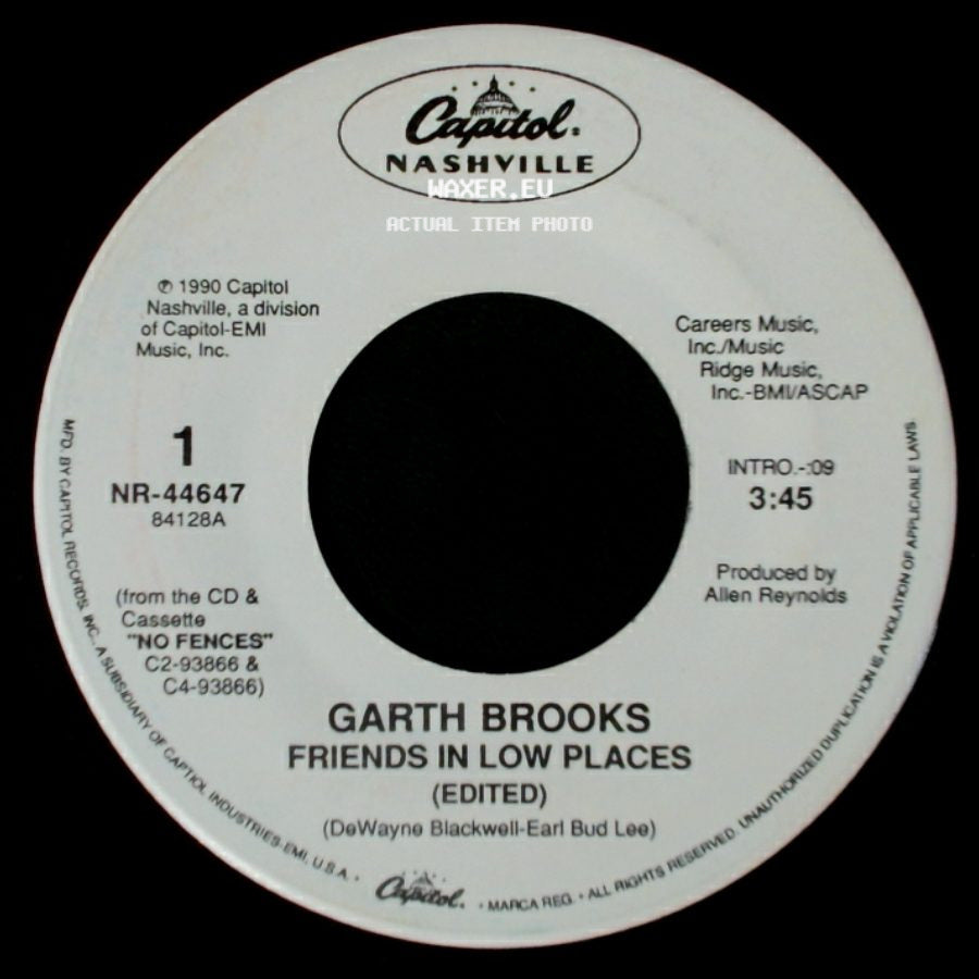 Garth Brooks - Friends In Low Places (Edited) / Nobody Gets Off In This Town side A