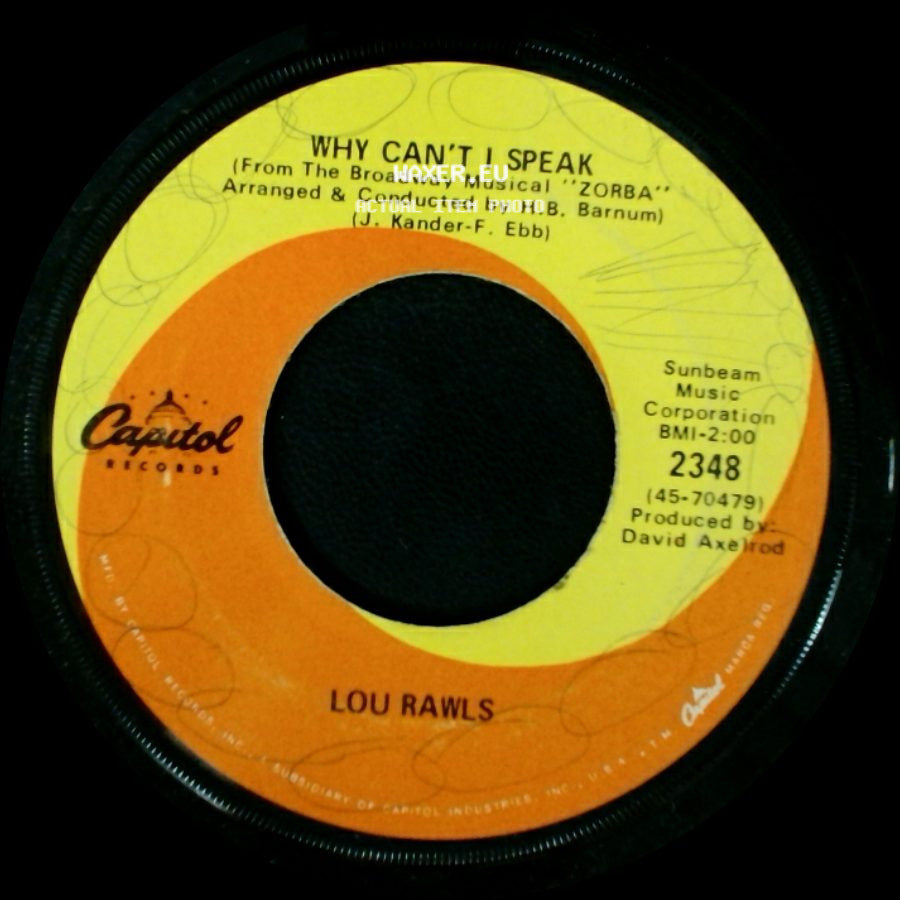 Lou Rawls - The Split / Why Can't I Speak side B