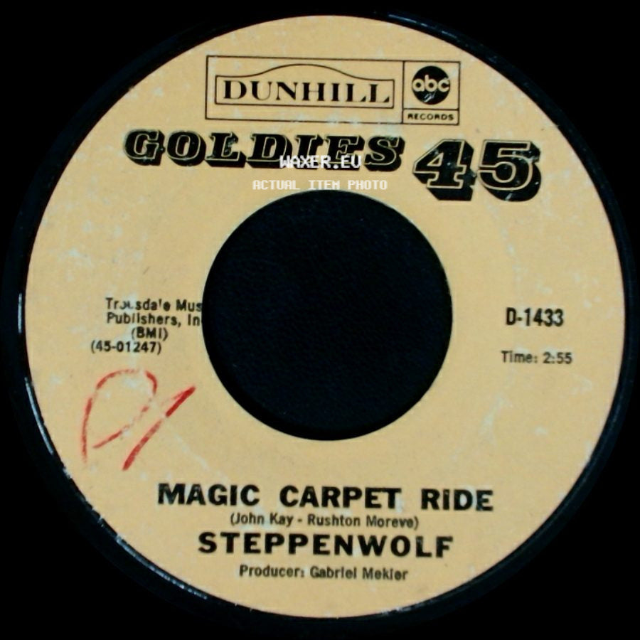 Steppenwolf - Born To Be Wild / Magic Carpet Ride side B