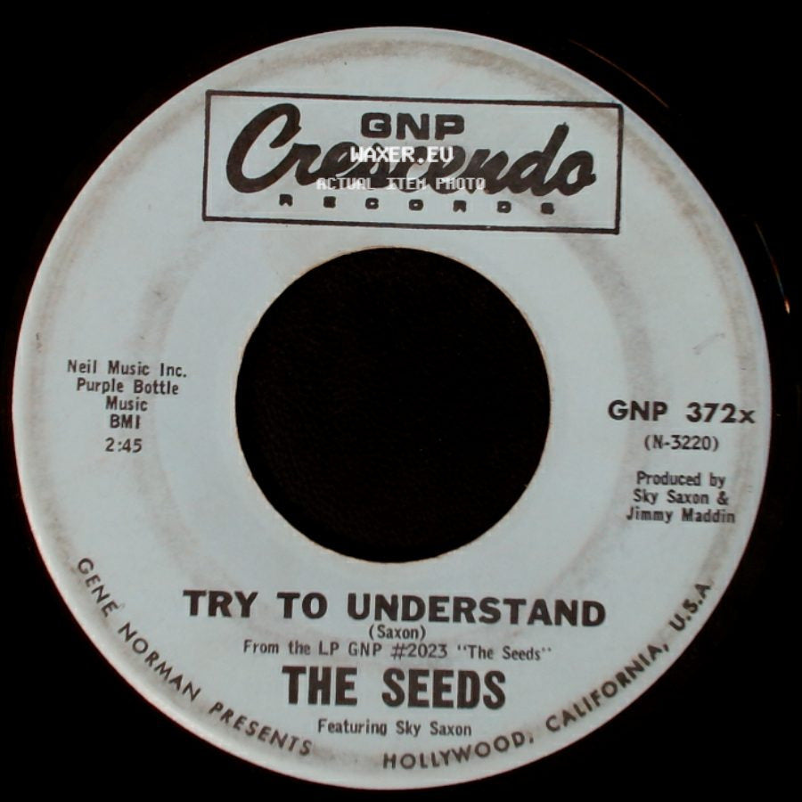 The Seeds - Pushin' Too Hard / Try To Understand side B