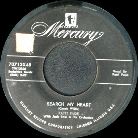 Patti Page - Croce Di Oro (Cross Of Gold) / Search My Heart side B