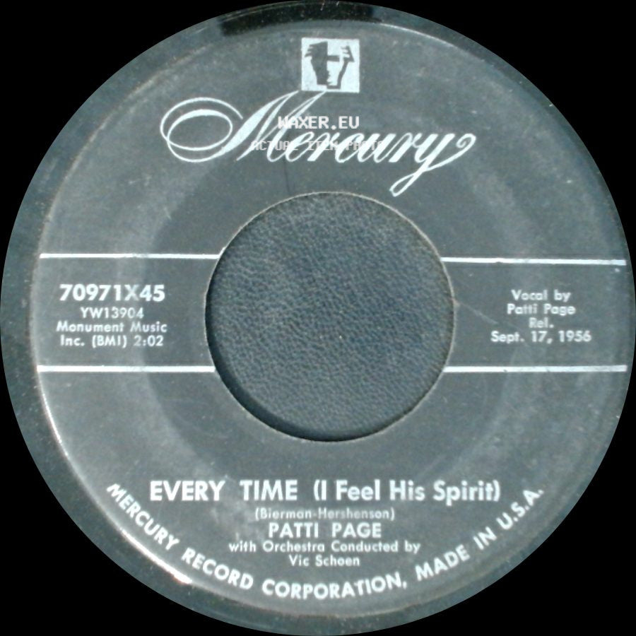 Patti Page - Mama From The Train / Every Time (I Feel His Spirit) side B