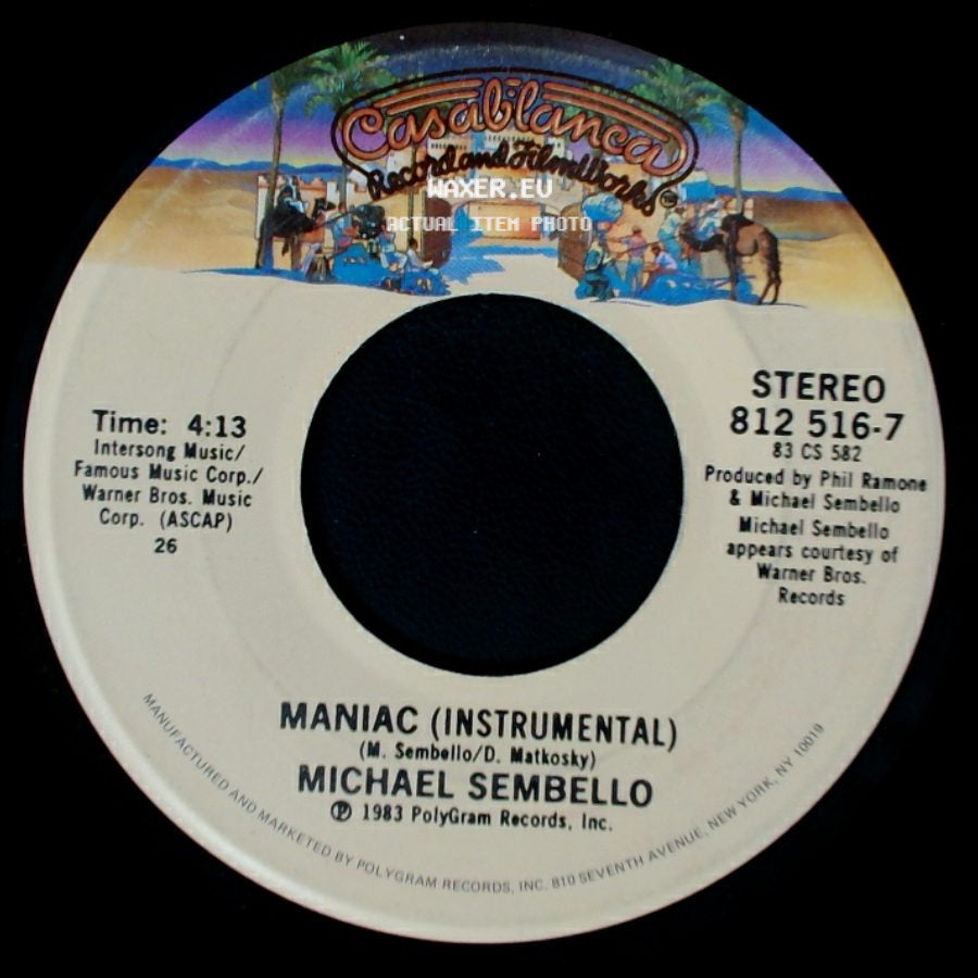 Michael Sembello - Maniac (Instrumental) / Maniac (Vocal) side A