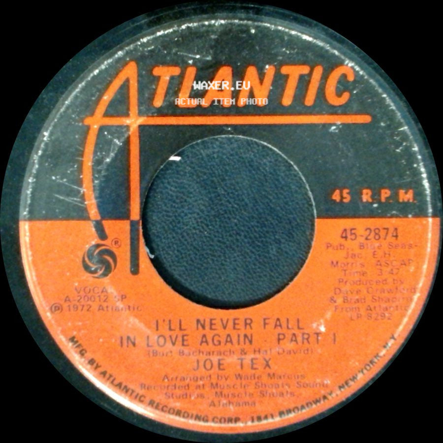 Joe Tex - I'll Never Fall In Love Again Part Ii / I'll Never Fall In Love Again Part I side B