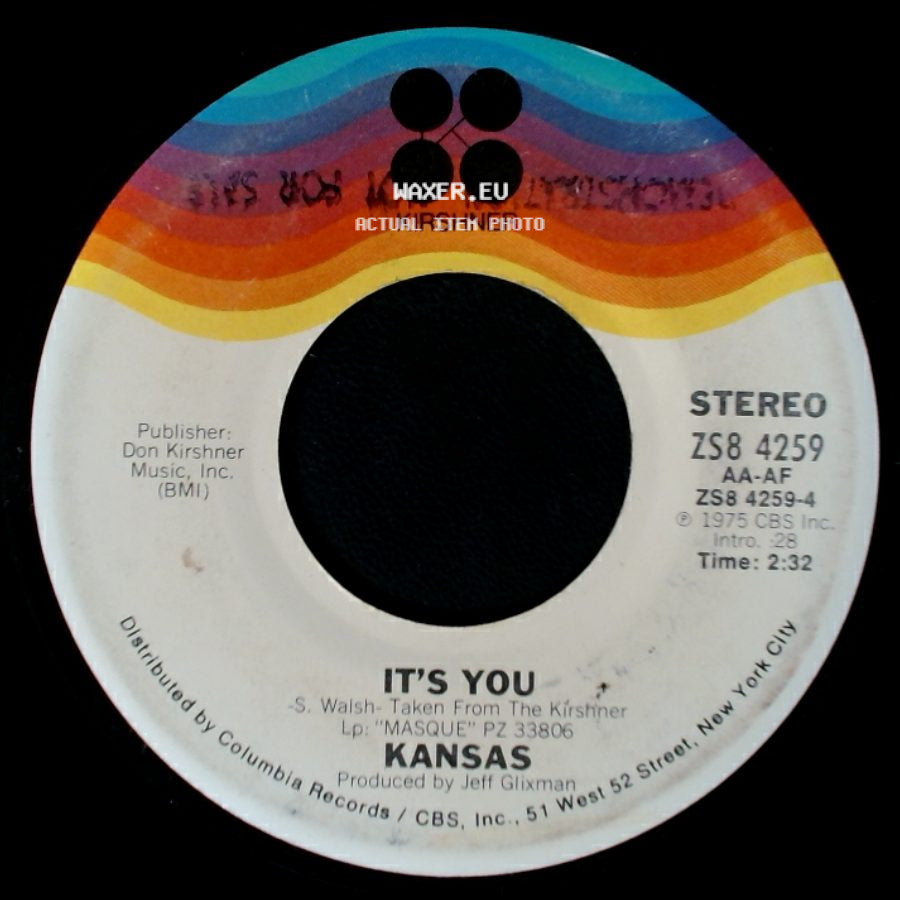 Kansas - It Takes A Woman's Love (To Make A Man) / It's You side B