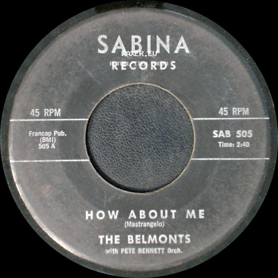 The Belmonts - How About Me / Come On Little Angel side A