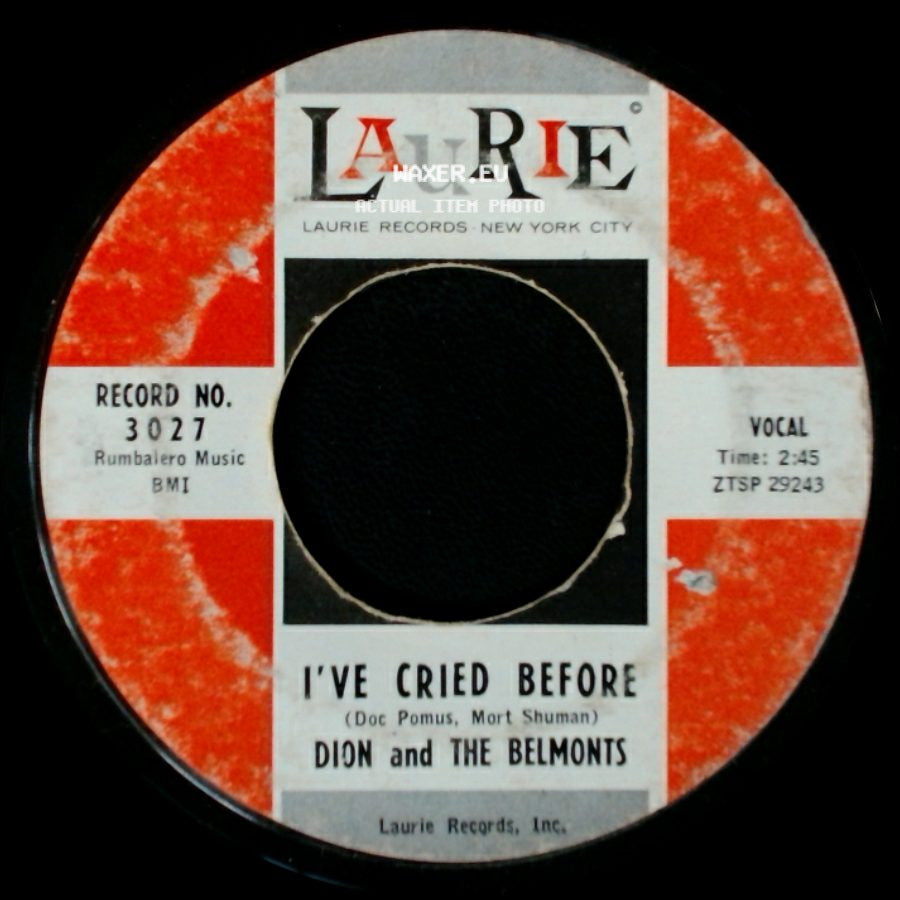 Dion And The Belmonts - I've Cried Before / A Teenager In Love side A