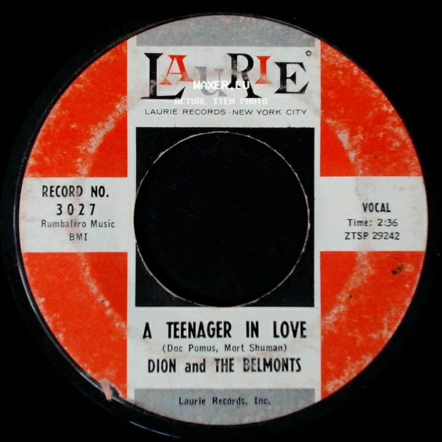 Dion And The Belmonts - I've Cried Before / A Teenager In Love side B