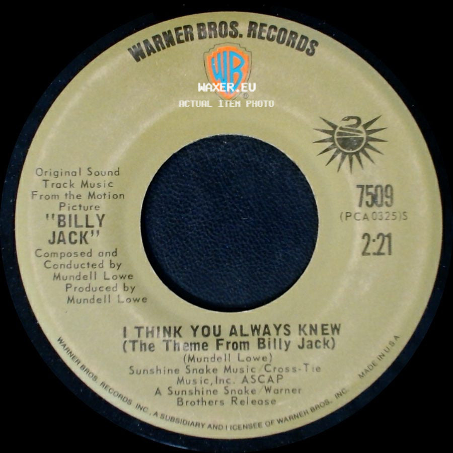 Coven - One Tin Soldier, The Legend Of Billy Jack - Sung By Coven / I Think You Always Knew (The Theme From Billy Jack) side B