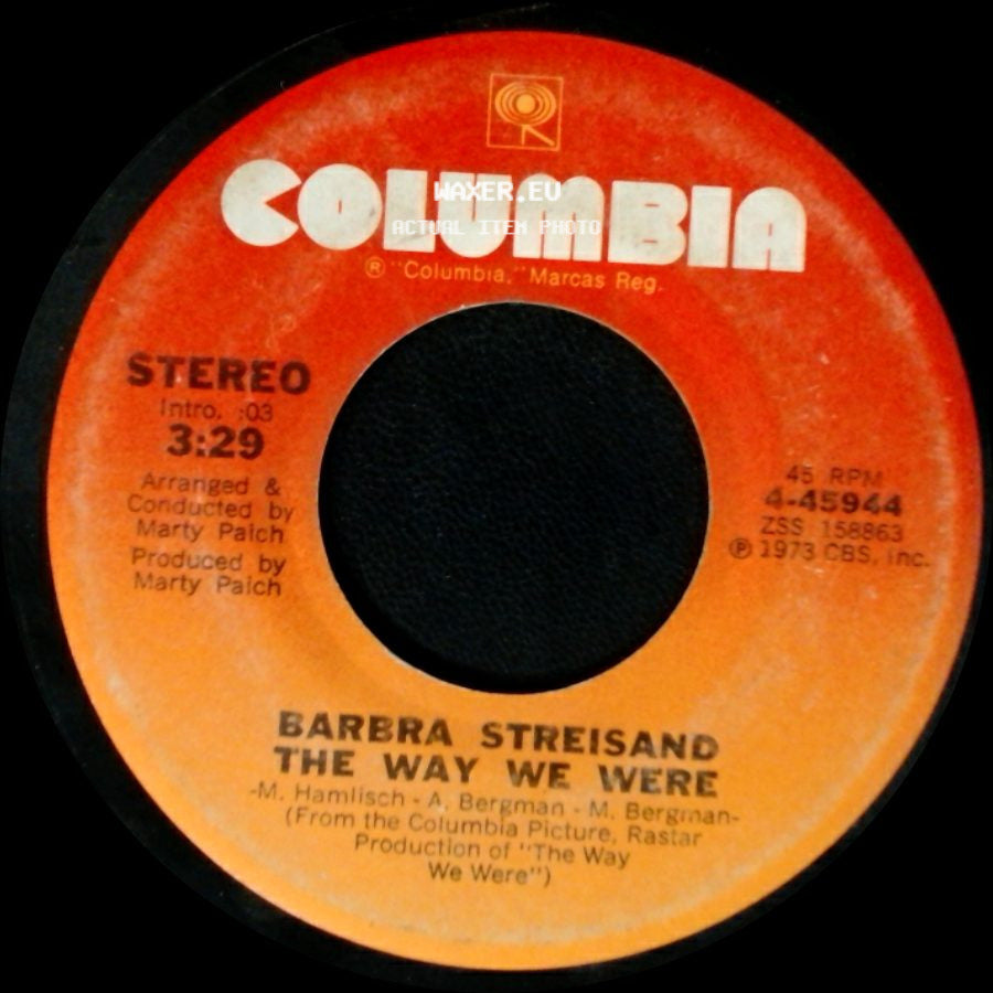 Barbra Streisand - The Way We Were / What Are You Doing The Rest Of Your Life? side A