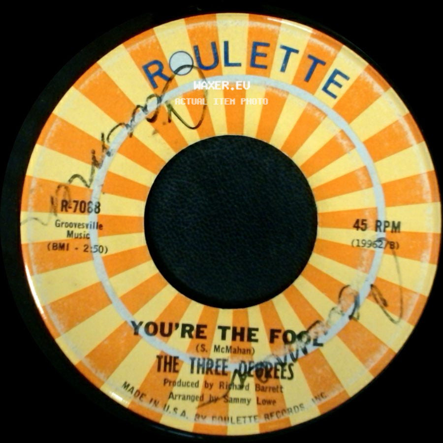 The Three Degrees - I Do Take You / You're The Fool side B
