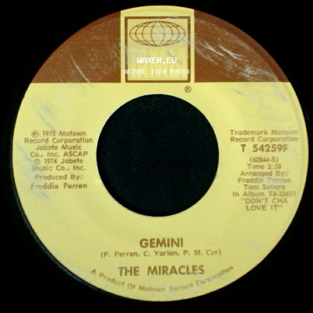 The Miracles - Gemini / You Are Love side A