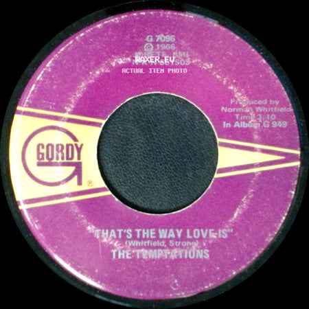 The Temptations - That's The Way Love Is / That's The Way Love Is side B