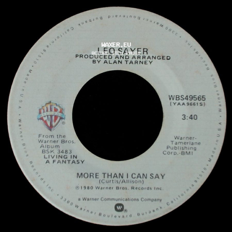 Leo Sayer - Millionaire / More Than I Can Say side B