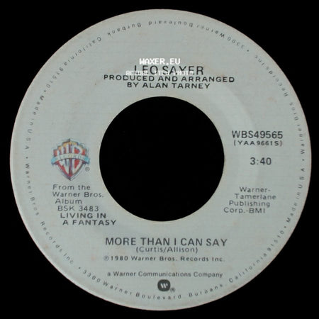 Leo Sayer - Millionaire / More Than I Can Say side B