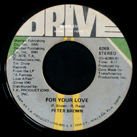 Peter Brown - Dance With Me / For Your Love side B