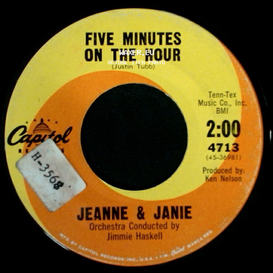 Jeanne & Janie - Five Minutes On The Hour / Crying Away My Time side A