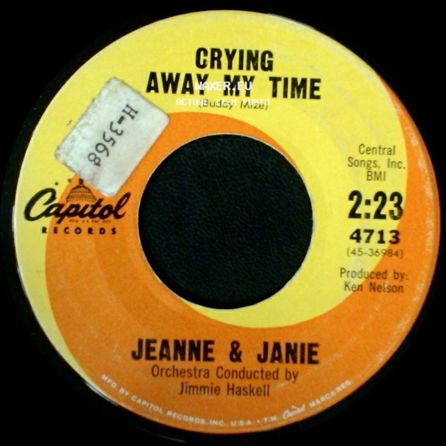 Jeanne & Janie - Five Minutes On The Hour / Crying Away My Time side B