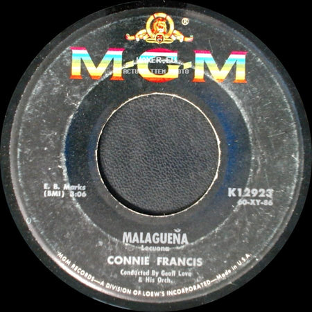 Connie Francis - My Heart Has A Mind Of Its Own / Malaguena side B