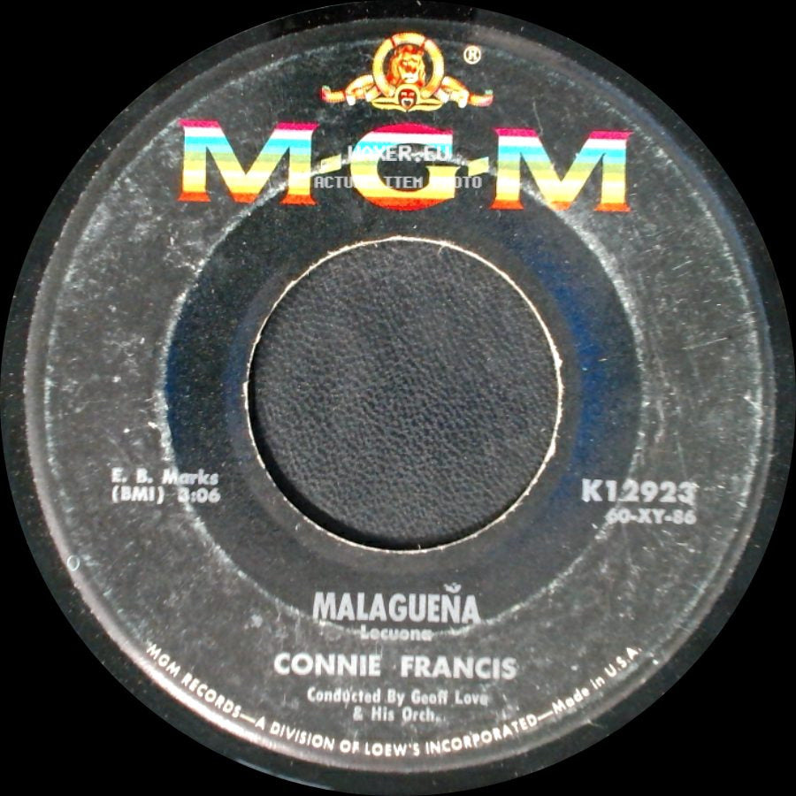 Connie Francis - My Heart Has A Mind Of Its Own / Malaguena side B