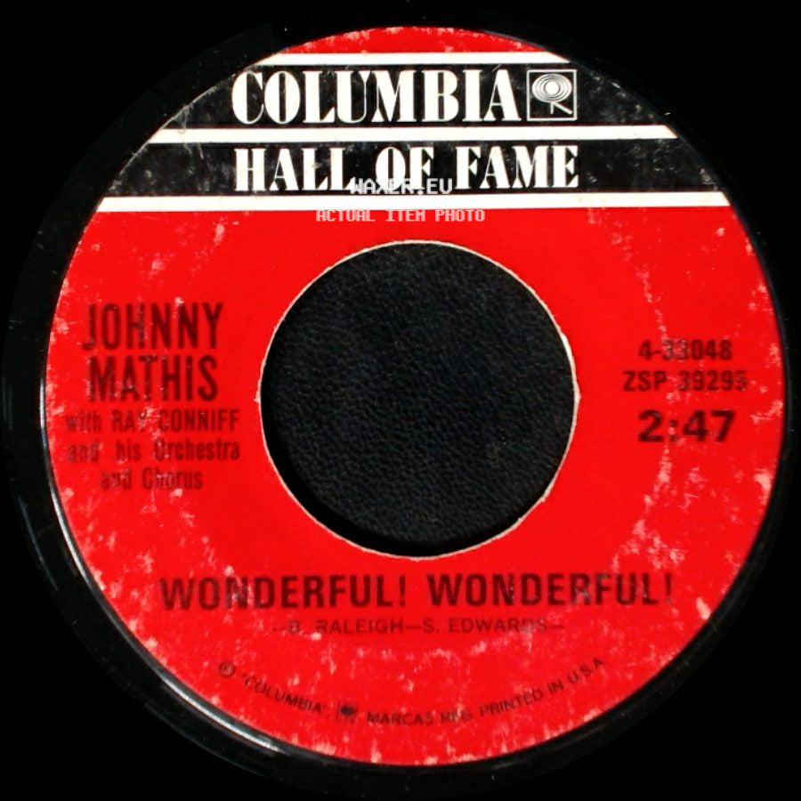 Johnny Mathis With Ray Conniff And His Orchestra And Chorus - The Twelfth Of Never / Wonderful! Wonderful! side B