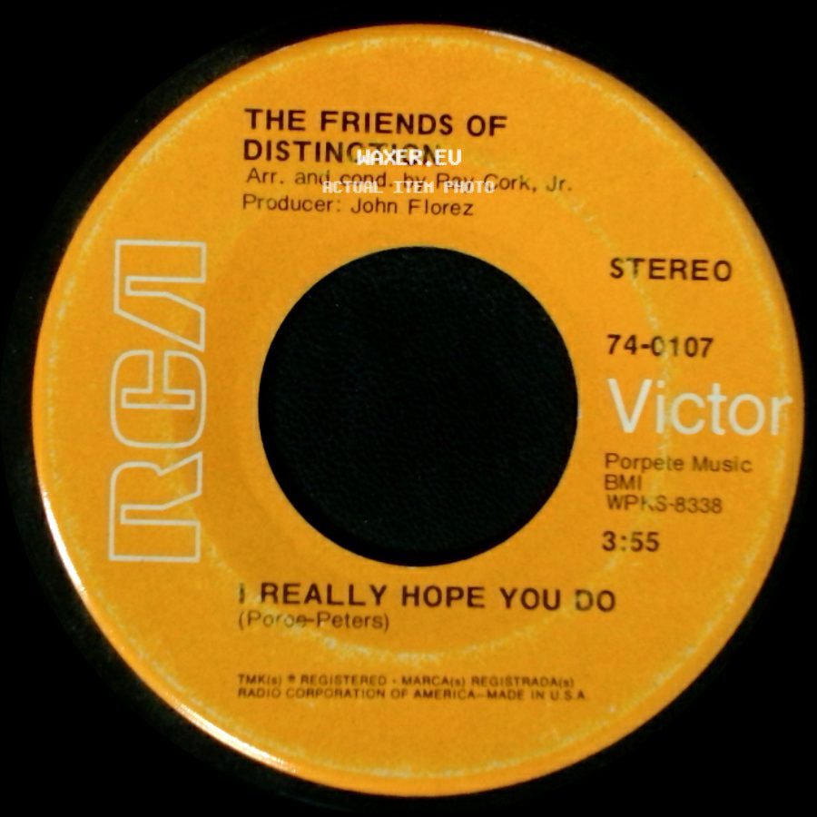 The Friends Of Distinction - Grazing In The Grass / I Really Hope You Do side B