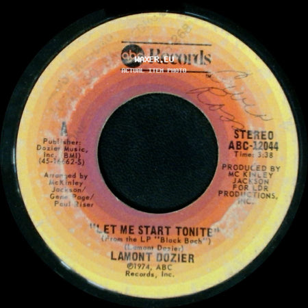 Lamont Dozier - Wanna Be With You / Let Me Start Tonite side B