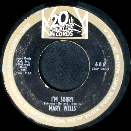 Mary Wells - I'm Sorry / Me Without You side A