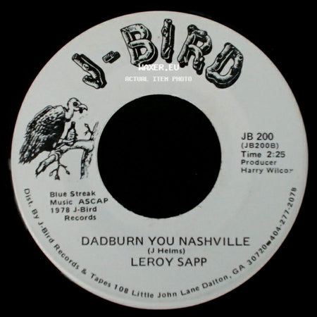 Leroy Sapp - Dadburn You Nashville / Available Mabel side A