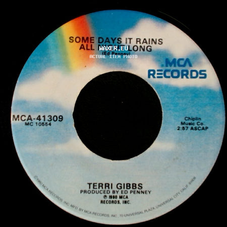 Terri Gibbs - Somebody's Knockin' / Some Days It Rains All Night Long side B